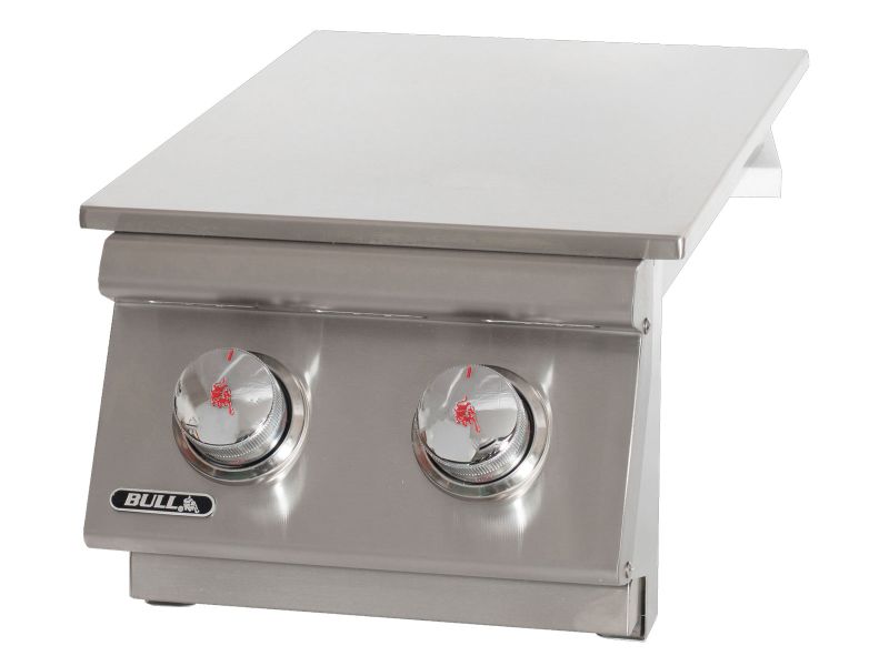 Bull Built-In Gas Double Side Burner W/ Stainless Steel Lid