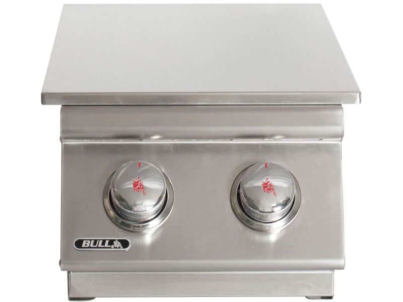 Bull Built-In Gas Double Side Burner W/ Stainless Steel Lid