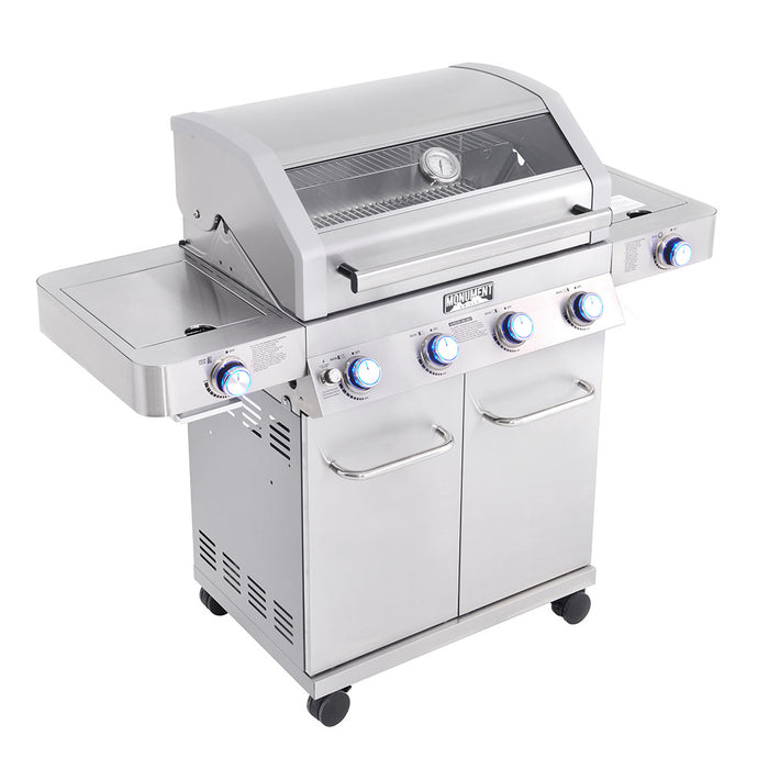 Monument Grills 4 Burner Clearview Stainless Steel Propane Gas Grill - 35633