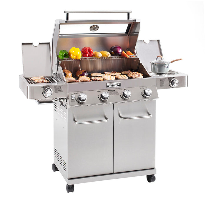 Monument Grills 4 Burner Clearview Stainless Steel Propane Gas Grill - 35633