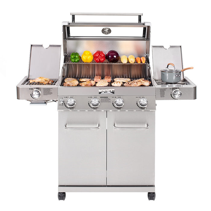 Monument Grills 4 Burner Clearview Stainless Steel Propane Gas Grill - 35633