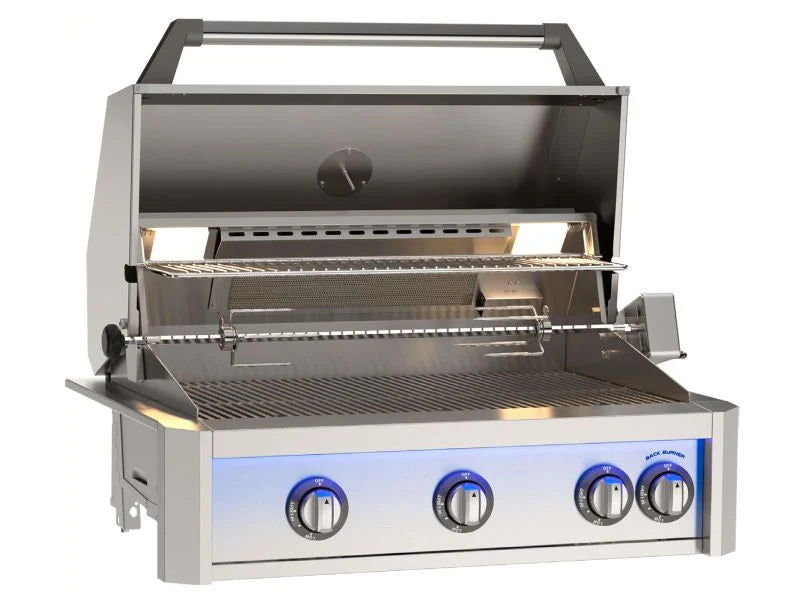 AOG 6 1/2-Foot Complete Island Package with L-Series 30-Inch 3-Burner Built-In Gas Grill & Double Side Burner - Travertine