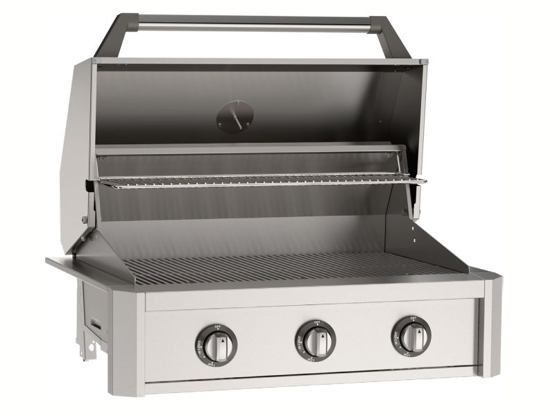 AOG American Outdoor Grill T-Series 24-Inch 2-Burner Gas Grill on Patio Post Base