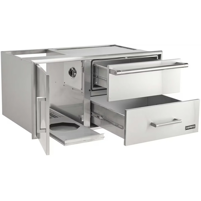 Coyote 42 Inch Warming Drawer & Door Combo - C3-CDWD