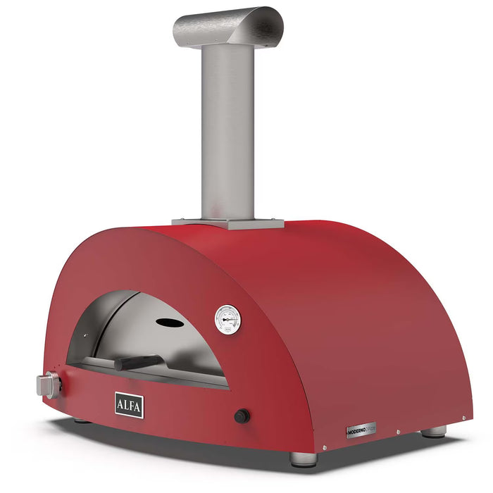Alfa Moderno 2 Pizze Gas Pizza Oven - Ruby Red