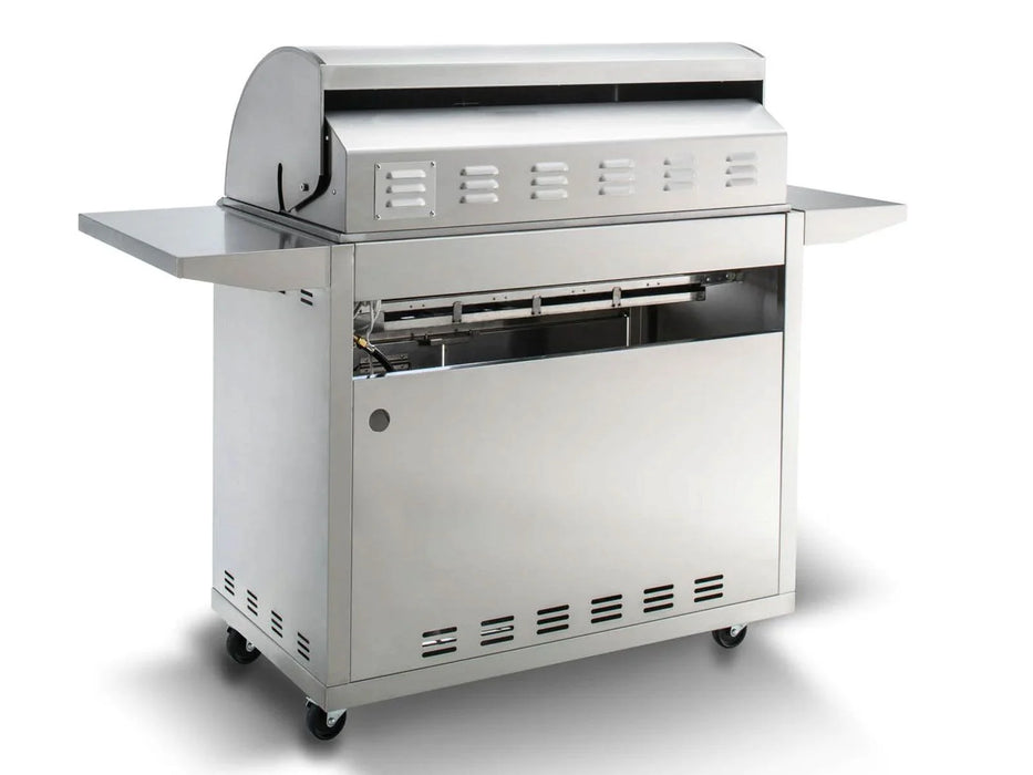 Blaze Premium LTE+ 40-Inch 5-Burner Gas Grill w/ Lift-Assist Hood & Rear Infrared Burner - BLZ-5LTE3+BLZ-5-CART-SC