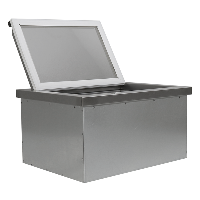 RCS Valiant Series 24-Inch Stainless Steel Drop-In Cooler Ice Container w/ Hinged Lid - VIC2