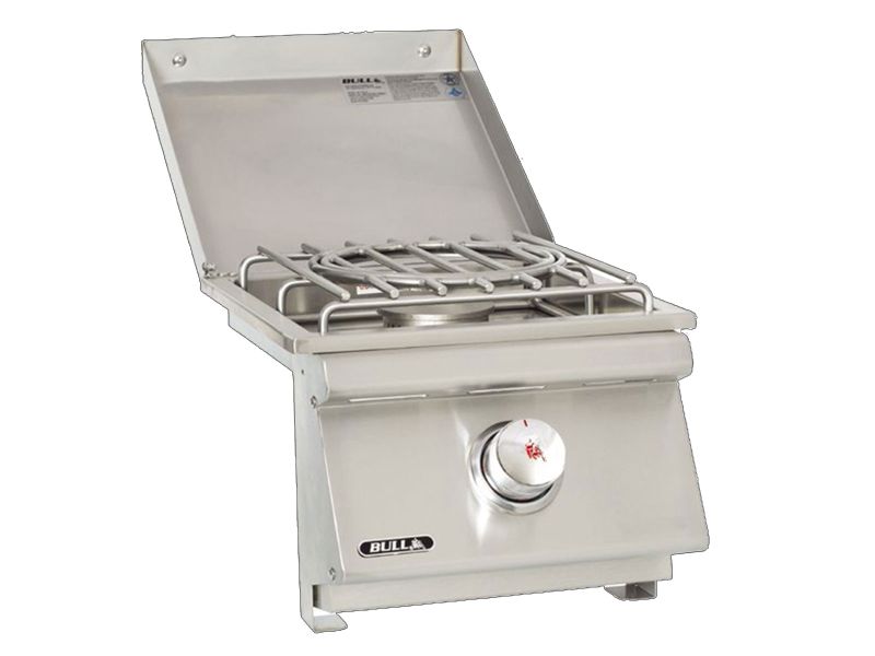 Bull Slide-In Pro Propane Gas Side Burner W/ Stainless Steel Lid