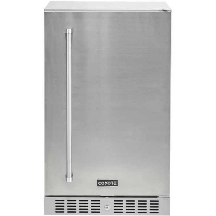 Coyote 21 Inch 4.1 Cu. Ft. Outdoor Rated Right Hinge Built-In Refrigerator - C121R-S-R