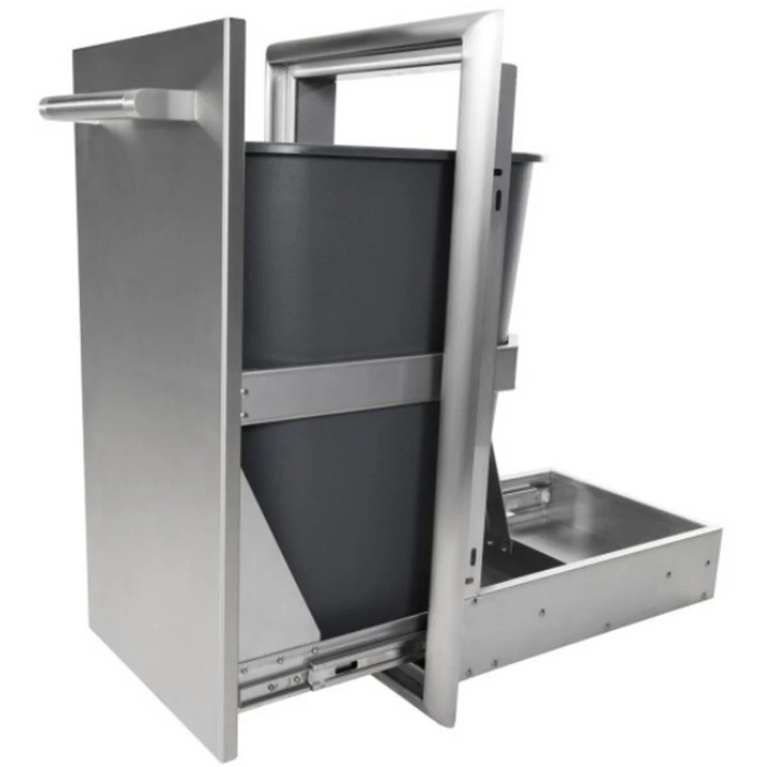 Coyote 15 Inch Single Pull Out Trash / Recycle Bin - C3-STC