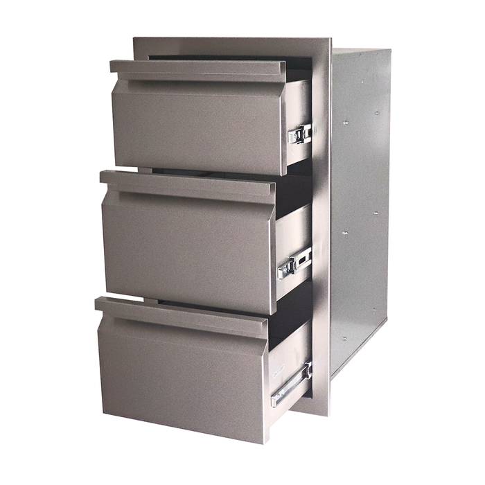 RCS Valiant Series 17-Inch Stainless Steel Triple Access Drawer - VTD3