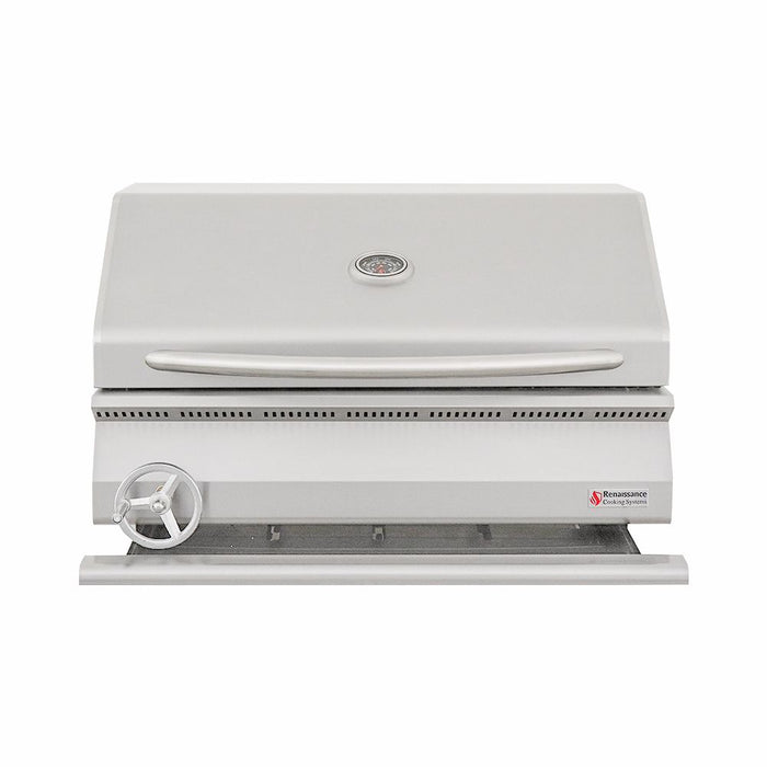RCS Premier Built-In Stainless Steel 32-Inch Charcoal Grill - RJCC32A
