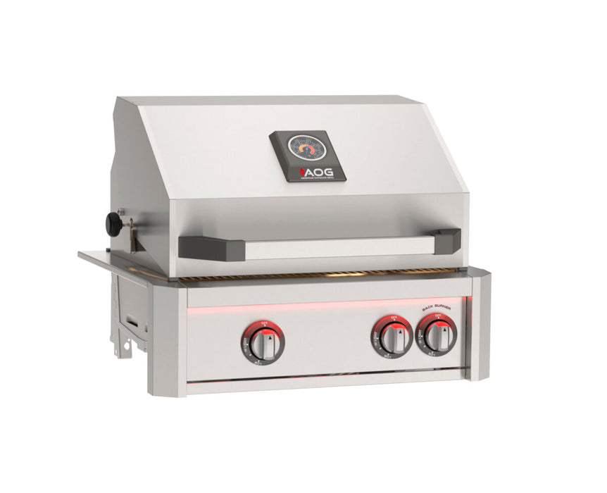 American Outdoor Grill 24-Inch L Series Built-In Gas Grill w/ Backburner & Rotisserie Kit - AOG24L