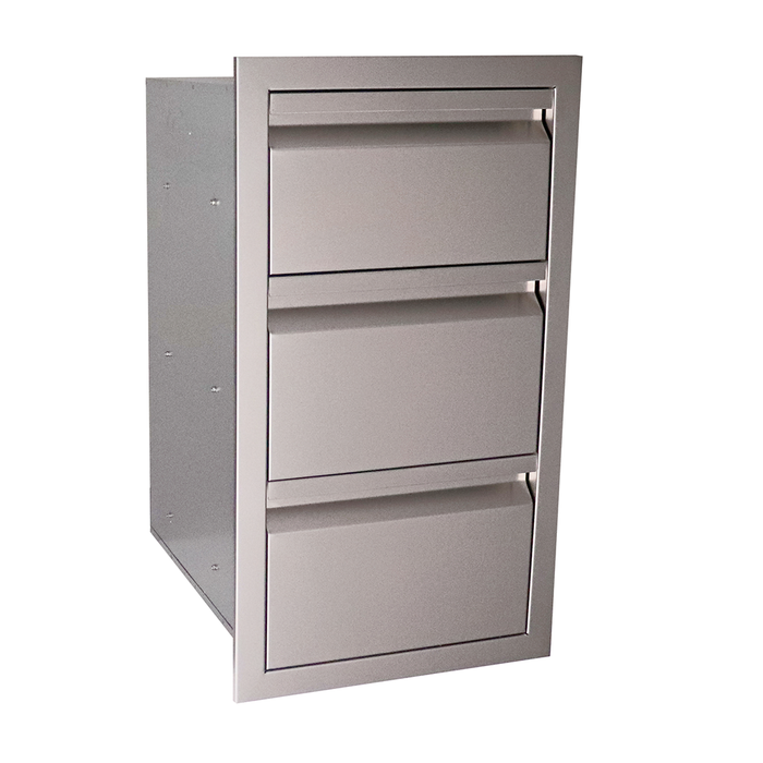 RCS Valiant Series 17-Inch Stainless Steel Triple Access Drawer - VTD3
