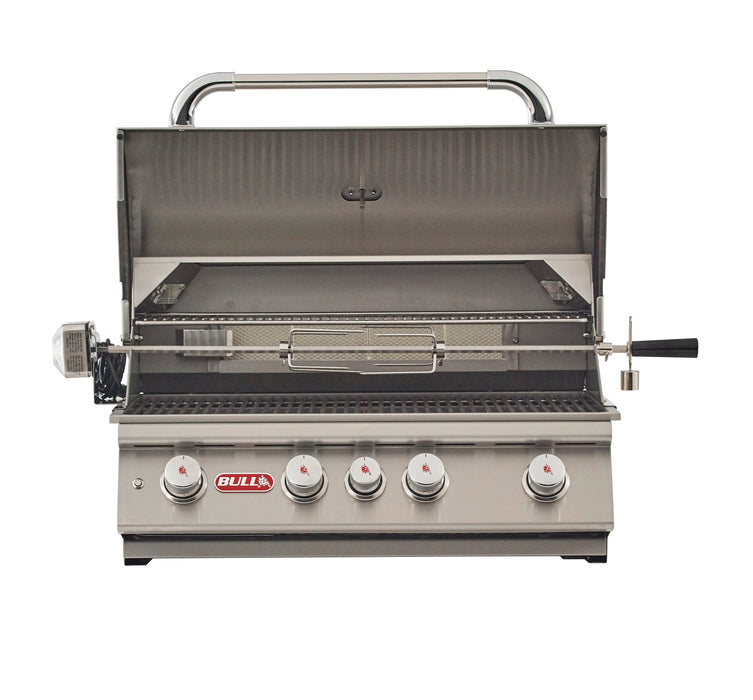 Bull Angus 30-Inch 4-Burner Built-In Gas Grill With Rotisserie