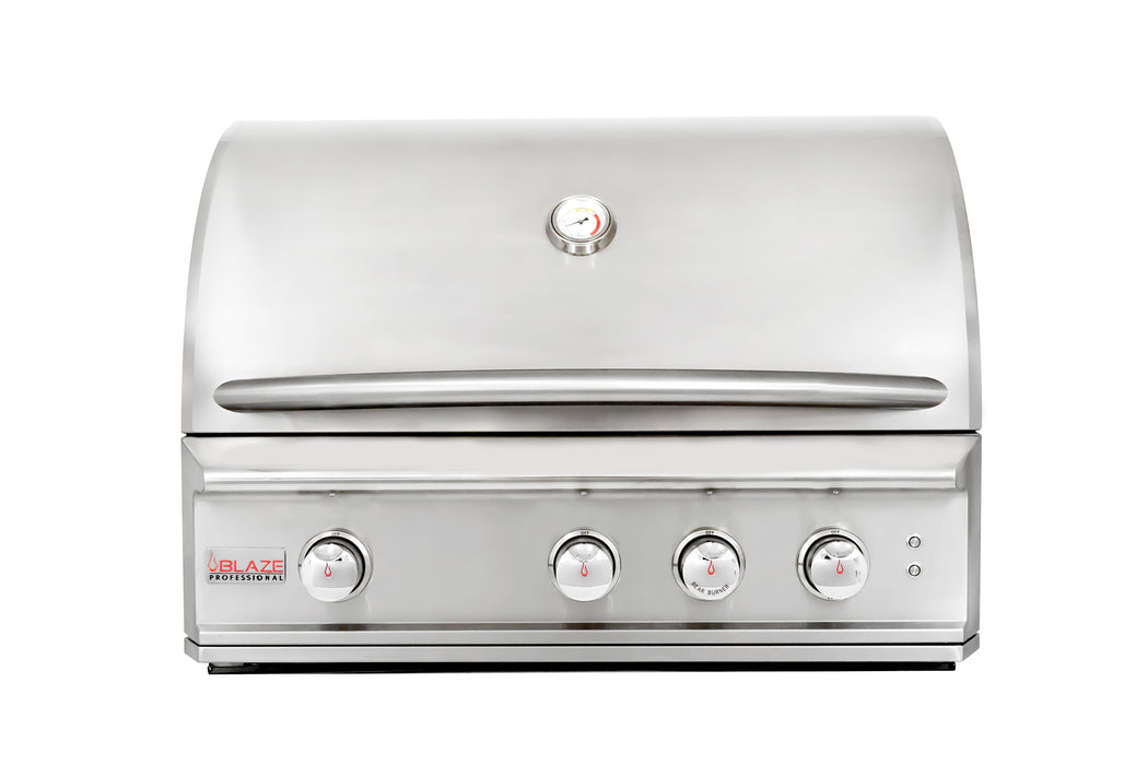 Blaze Professional LUX 34-Inch 3-Burner Built-In Gas Grill w/ Rear Infrared Burner