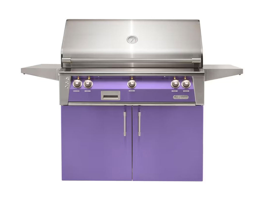 Alfresco ALXE 42-Inch Freestanding Grill With Rotisserie in Lilac Blue - ALXE-42C-S4005