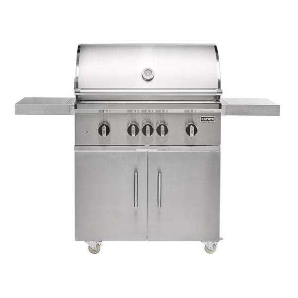 Coyote Freestanding SL-Series Grill w/ Sear Burner, Rotisserie, & Safety Valve w/ Cart