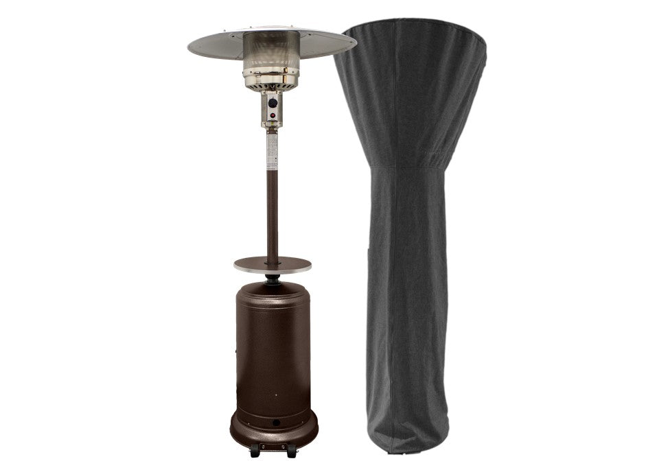AZ Patio Heaters 48,000 BTU Propane Gas Patio Heater With Table - Hammered Bronze