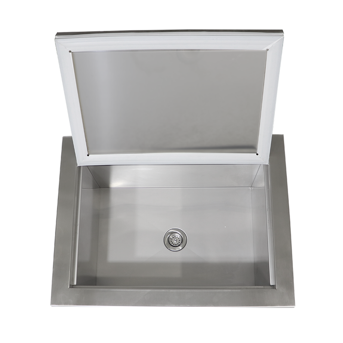 RCS Valiant Series 24-Inch Stainless Steel Drop-In Cooler Ice Container w/ Hinged Lid - VIC2