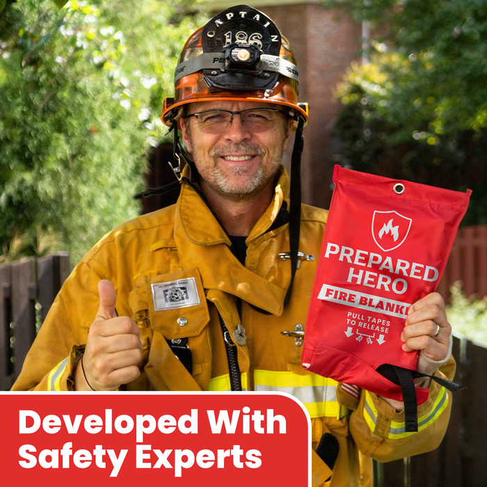 Prepared Hero XL Fire Blanket - Emergency Fire Suppression Blanket - 1 Pack