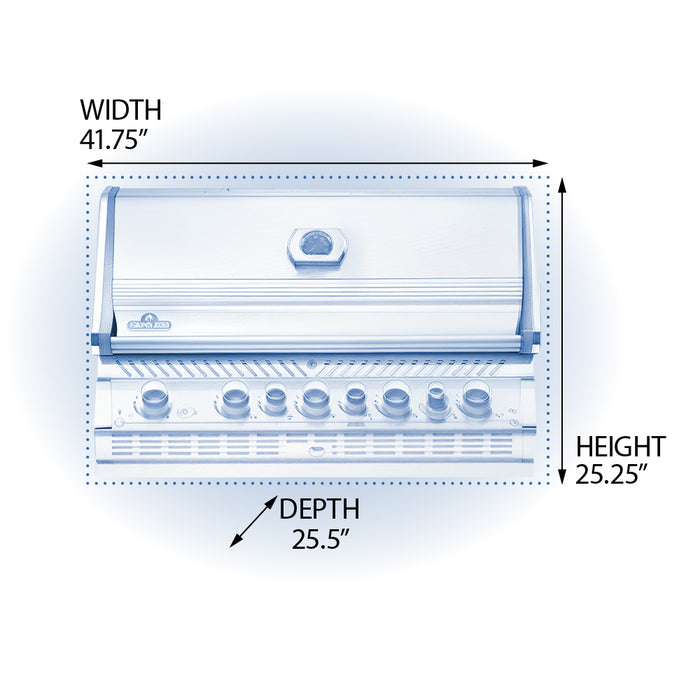 Napoleon Prestige PRO 665 5-Burner Built-in Gas Grill w/ Rotisserie