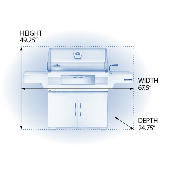 Napoleon Professional Freestanding Charcoal Grill - PRO605CSS