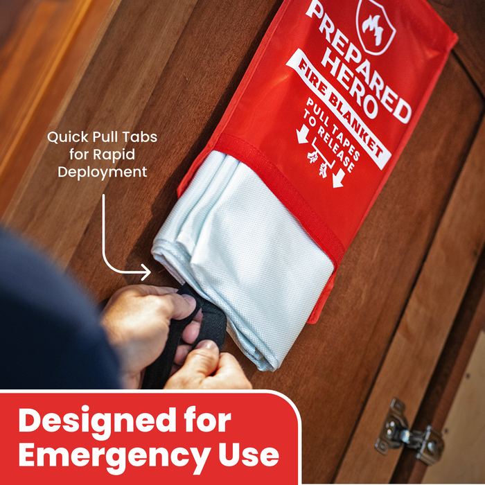 Prepared Hero XL Fire Blanket - Emergency Fire Suppression Blanket - 1 Pack