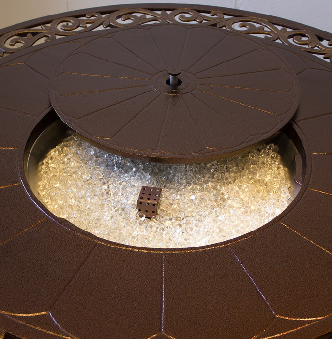 AZ Patio Heaters Aluminum Round Decorative Firepit - Bronze