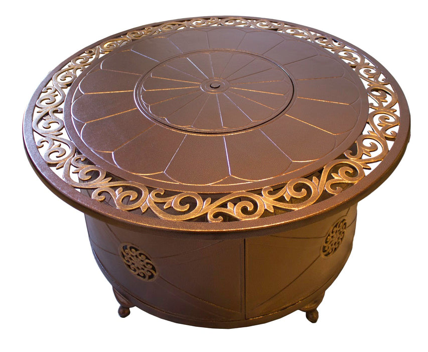 AZ Patio Heaters Aluminum Round Decorative Firepit - Bronze