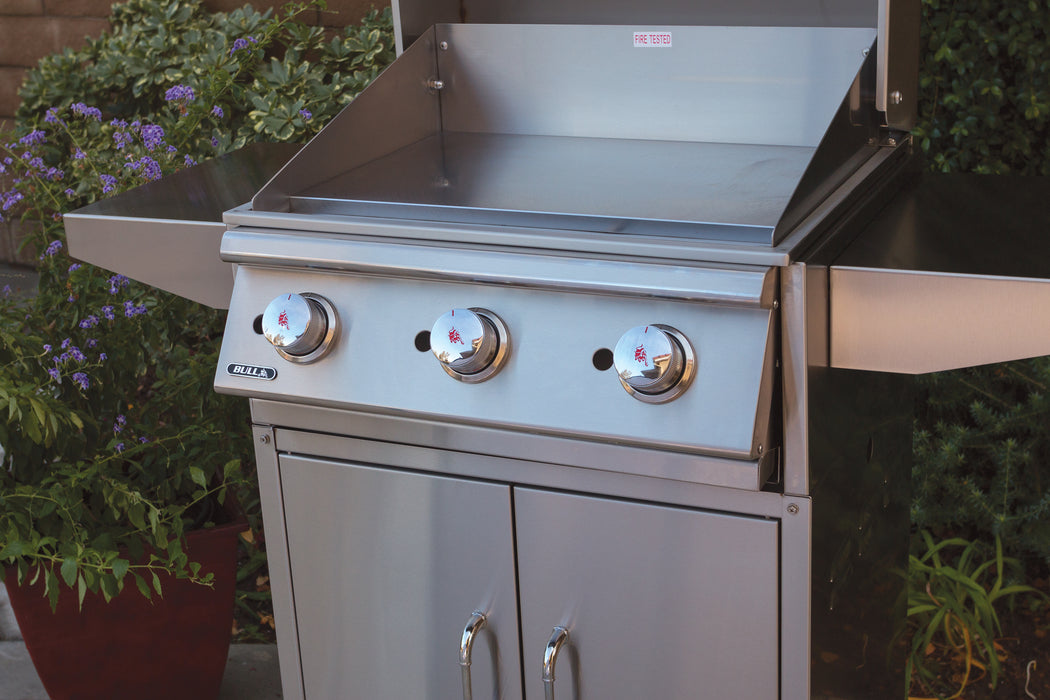 Bull 30-Inch Stainless Steel Griddle with Cart