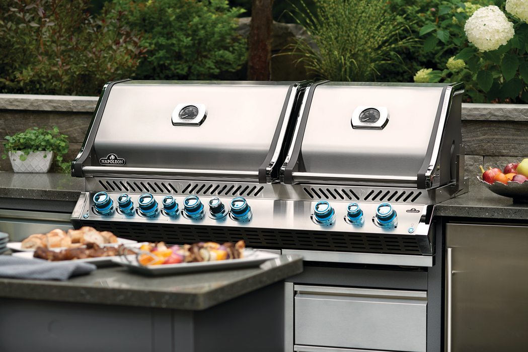 Napoleon Prestige PRO 825 6-Burner Built-in Gas Grill w/ Rotisserie & Power Burner