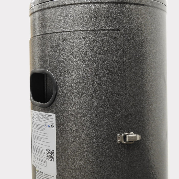 AZ Patio Heaters 48,000 BTU Propane Gas Patio Heater With Table - Hammered Silver