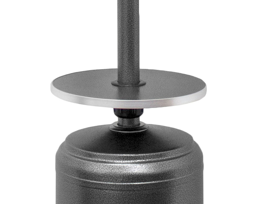AZ Patio Heaters 48,000 BTU Propane Gas Patio Heater With Table - Hammered Silver