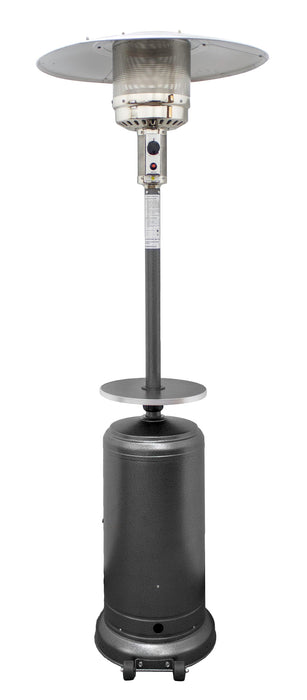 AZ Patio Heaters 48,000 BTU Propane Gas Patio Heater With Table - Hammered Silver