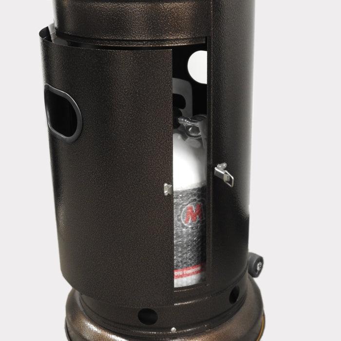 AZ Patio Heaters 48,000 BTU Propane Gas Patio Heater With Table - Hammered Bronze