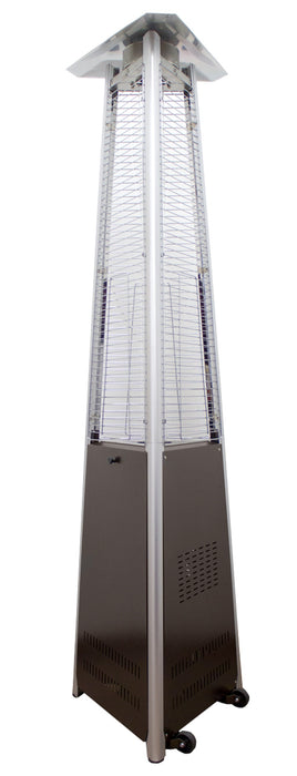 AZ Patio Heaters Commercial Glass Tube Propane Patio Heater - Hammered Bronze