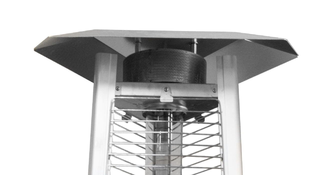 AZ Patio Heaters Commercial Glass Tube Propane Patio Heater - Black