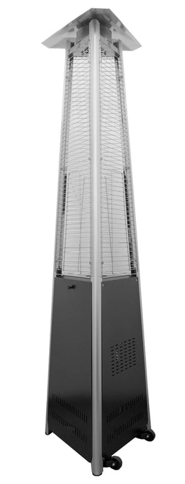 AZ Patio Heaters Commercial Glass Tube Propane Patio Heater - Black