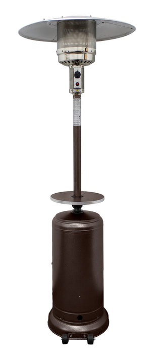 AZ Patio Heaters 48,000 BTU Propane Gas Patio Heater With Table - Hammered Bronze