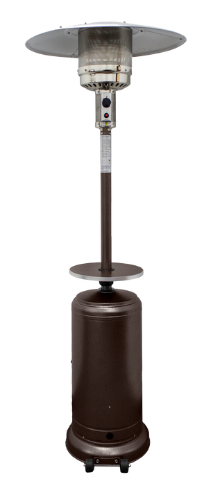 AZ Patio Heaters 48,000 BTU Propane Gas Patio Heater With Table - Hammered Bronze