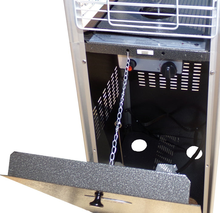 AZ Patio Heaters 40,000 BTU Quartz Glass Tube Propane Patio Heater - Hammered Silver