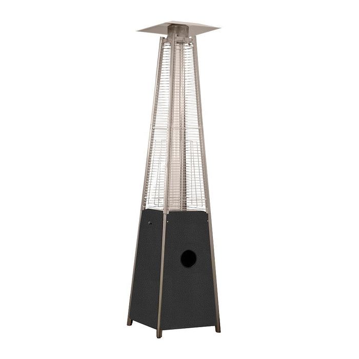 AZ Patio Heaters 40,000 BTU Quartz Glass Tube Propane Patio Heater - Hammered Silver