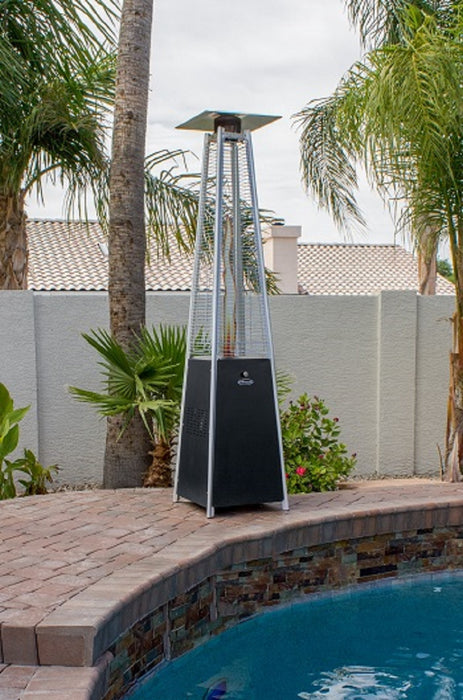 AZ Patio Heaters 40,000 BTU Quartz Glass Tube Propane Patio Heater - Matte Black