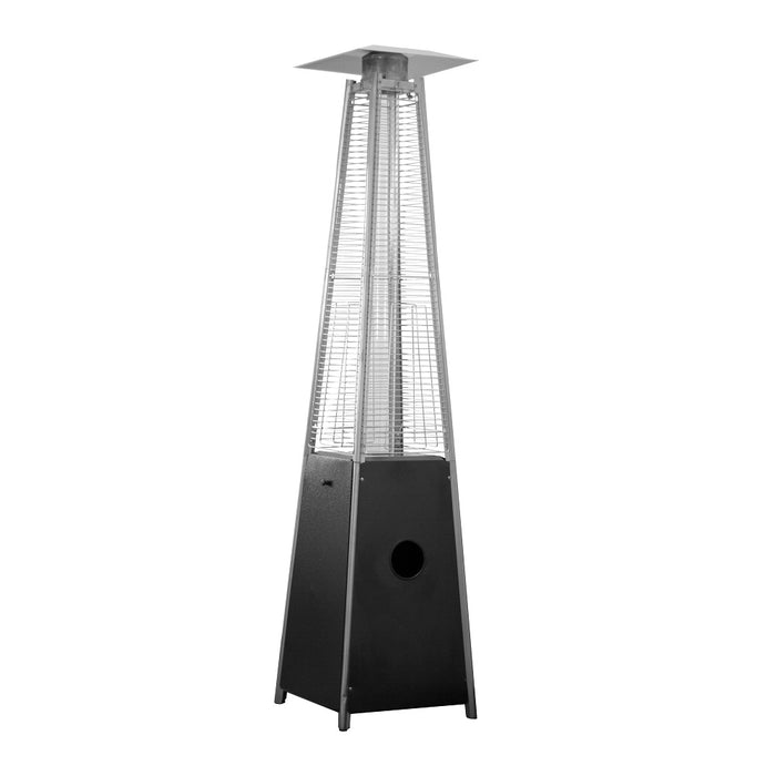 AZ Patio Heaters 40,000 BTU Quartz Glass Tube Propane Patio Heater - Matte Black