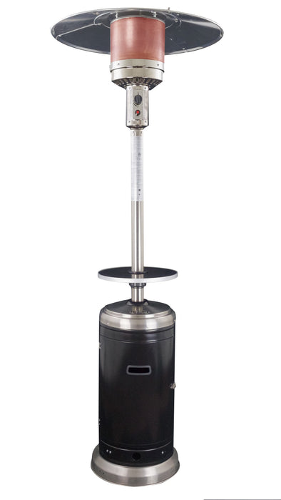 AZ Patio Heaters 48,000 BTU Propane Gas Patio Heater With Table - Stainless Steel/Black