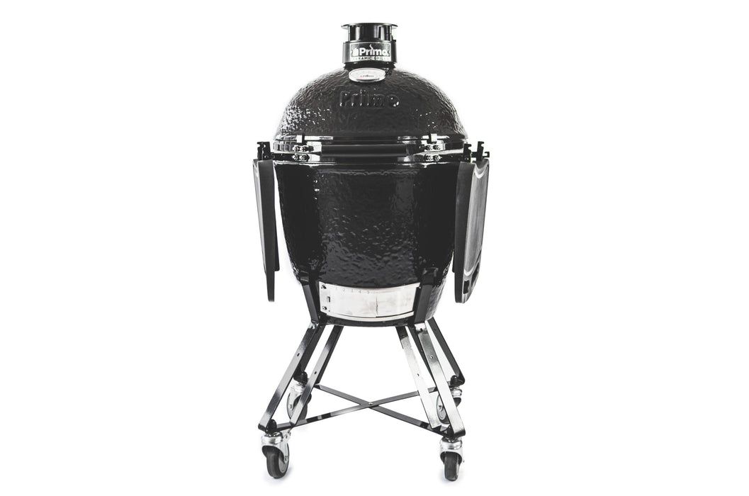 Primo All-In-One Round Ceramic Kamado Grill With Cradle & Side Shelves
