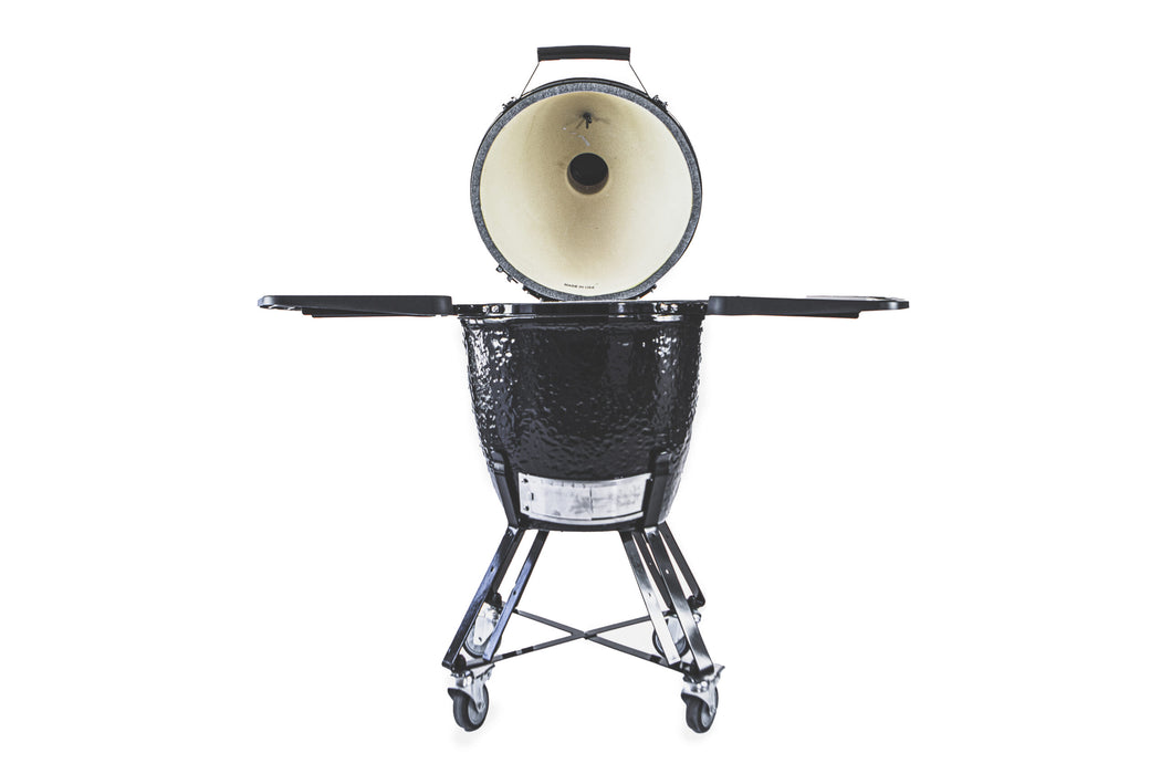 Primo All-In-One Round Ceramic Kamado Grill With Cradle & Side Shelves