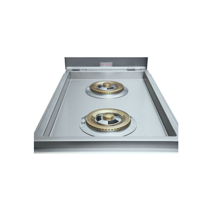 RCS Cutlass EL Series Built-In Double Side Burner, Slide-in W/Blue LED