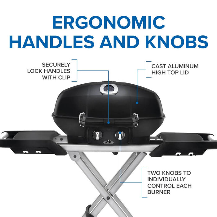 Napoleon TravelQ™ PRO285X Portable Propane Gas Grill with Scissor Cart - PRO285X-BK